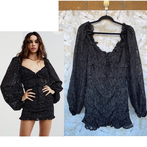 For Love & Lemons  Lelia Mini Dress in Black size XL - Picture 1 of 16